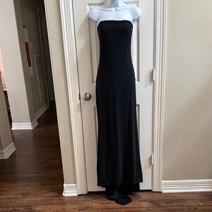 Strapless Black Maxi Dress - Classic Evening Gown